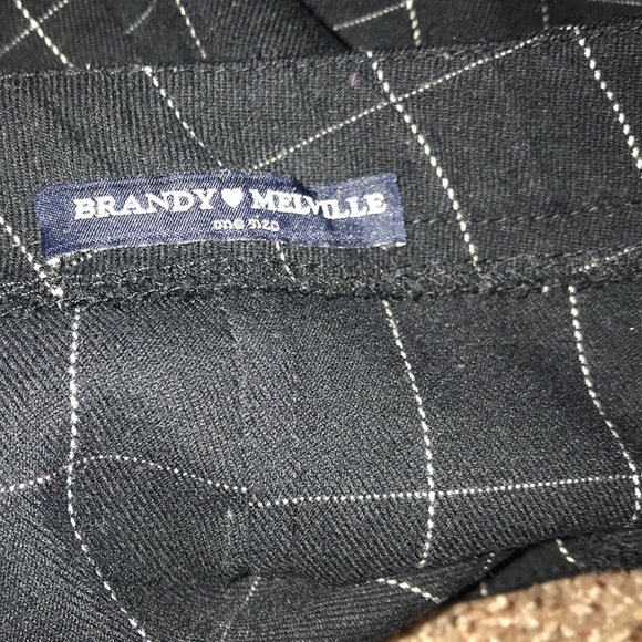 Brandy melville black & white checkered mini skirt - Picture 3 of 3